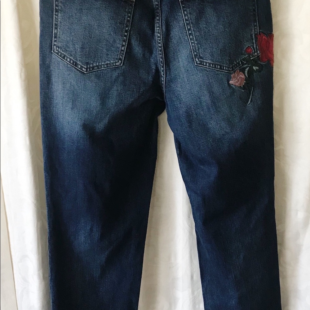 Free People Four Season Embroidered Skinny Jeans